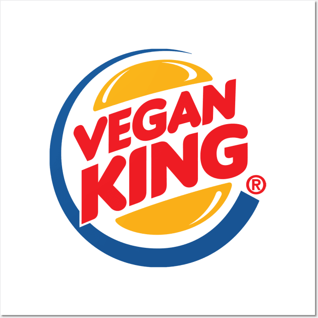 Vegan King - Fast Food Parody Logo Design Wall Art by DankFutura